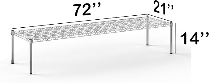 Regal Altair 21''W x 72''L x 14''H Chrome Plated Wire Dunnage Rack | Off The Floor Storage