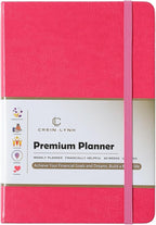 Crein Lynh 2025-2027 Premium Planner, Weekly & Monthly Calendar Planner with Budget & Goal Setting, January 2025 – December 2027, Tabs, Inner Pocket, Daily Journal Organizer for Women, A5, Pink