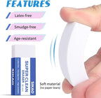 White Erasers, 6 Pack Block Pencil Erasers – Smudge-Free Latex-Free, Erasers for Kids School Supplies, Clean Erase for Homework, Office & Drawing (Art Use)
