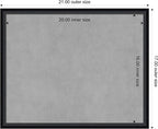 Amanti Art Black Framed Magnetic Board 17x21 Small Vision Board for use with Magnets, 100% Metal Sheet to Display Items as Office Decor or for Home Organization in mudroom, Kitchen or Kids Room