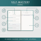 Self-Mastery Journal for Men - Gratitude and Productivity Journal for More Happiness, Positivity, Growth, Mindfulness, Self Care and Reflection - Guided Inspirational Journals for Men & Women