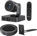 4K Conference Room Camera System, AI Auto-Tracking PTZ Camera 15x Zoom(3x Optical) with Bluetooth Speakerphone Set, 120° Wide-Angle, 16-Foot Mic Pickup, for Zoom YouTube Teams OBS and More