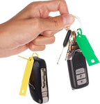 Self Locking Arrow Key Tags 1,000 Pcs (Green) - Size 4 1/2" x 3/4" Plastic Car Key Labels Arrow ID Tags | Key Identification Tags Self Lock for Car Dealer Supplies, Office Automotive Shops