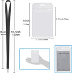 YOUOWO 5 Pack 5Colours Lanyards with Vertical ID Badges Holder and Retractable Badge Reels,Neck Lanyard,for Keys Women Teacher Men