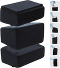 Novabright Foot Rest Under Desk at Work with 3 Adjustable Height, Non-Slip Ergonomic Foot Stool with Gel Top and Warm Pocket for Home Office Car Leg Back Rest(15" X 9" X 17.7",Parallel,Black)
