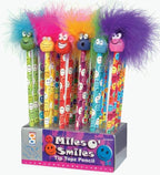 Raymond Geddes Miles O'Smiles Tip Topz Number 2 Pencils For Kids With Pencil Toppers (Pack of 24)
