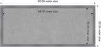 Amanti Art Grey Framed Magnetic Board 22x50 Oversize Vision Board for use with Magnets, 100% Metal Sheet to Display Items as Office Decor or for Home Organization in mudroom, Kitchen or Kids Room