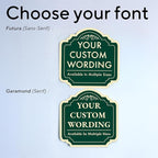 Custom Decorative Outdoor Metal Sign - Personalized Aluminum Driveway Sign, Waterproof, Made in USA - Design 2 Forest Green 24x24 In