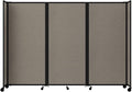 Versare Room Divider 360 Portable Wall Partition | Folding Panels | Large Freestanding Divider | Locking Wheels | Temporary Room Separator