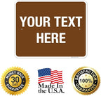 Custom Sign, Personalized Metal Signs, Customize for Business, Workplace, Home, Airbnb, Delivery Brown Signs, 24x30 Inches, Rust Free .063 Aluminum, Fade Resistant, Made in USA by Sigo Signs