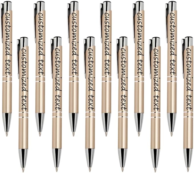 Yucold Customized ballpoint pens in bulk, personalized ballpoint pens with free engraving, for use in companies, enterprises, graduation anniversaries (Rose gold,390)