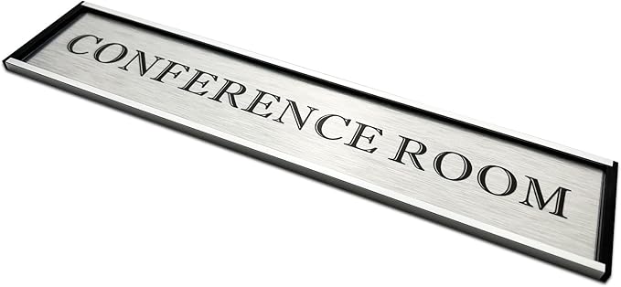 SINKAA Personalized Name Plate for Door or Wall, 2 * 10 inch Custom Office Aluminum Door Name Plates with Two Lines Custom Text, Office Gifts for Coworkers Boss Teacher, Employee Appreciation Gifts