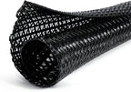 Cable Management Sleeve 25ft (300 inch) - 1/2 inch, PET Expandable Braided Cord Organizer, Split Wire Loom Tubing Reversible Cord Protector for TV USB PC Ethernet Cable Hider Protect Pets Kids