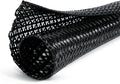 Cable Management Sleeve 10ft (120 inch) - 1/2 inch, PET Expandable Braided Cord Organizer, Split Wire Loom Tubing Reversible Cord Protector for TV USB PC Ethernet Cable Hider Protect Pets Kids