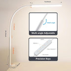 FAPEMIH LED Desk Lamp for Office Home, Adjustable Flexible Eye-Caring Desk Light with,5 Modes 10 Brightness Adjustment, USB Adapter Desk Lamp with Clamp-LK-W