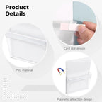 DORMIYA 6 Pcs PVC with Strong Attachment Force Pen Marker Holders, 4.7x6.5 in Clear with Strong Attachment Force Pocket Pouch for Whiteboard, Versatile Use for Pen Stationery and Locker Accessories