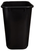Amazon Basics Trash Can, Rectangular Commercial Office Wastebasket, 7 Gallon (Pack of 6), Black