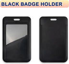 Custom Badge Holder ID Card Hold Case, Personalized Retractable Badges Holders, Customized Photo Name Badge Holder for Office Worker, Medical Staffs, Teacher, Student | Vertical
