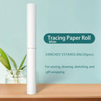 SEMLEART Tracing Paper Roll,24-inch x 25yard，White Translucent Vellum,Pattern Paper for Sewing, Drawing, Sketching, Gift Wrapping