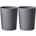 HOLTPHILI Small Bathroom Trash Can 1.8 Gallon Garbage Can Waste Basket Recycling Bin for Dorm Bedroom Office Kitchen,2 Pack Grey