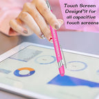 Zonon 12 Pcs Inspirational Pens Bulk Funny Ballpoint Pen with Stylus Tip Motivational Gifts for Valentine's Day Teacher Coworkers Nurse School Office Supplies(Pink,Motivational Style)