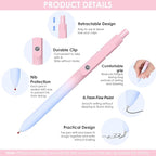 Donyang 11pcs 0.5mm Gel Pens Cute Black Ink Fine Point Pens With Smooth Writing, Quick Dry Pens For Journaling,Teacher Work Desk Accessories Office Supplies for Men Women, Stocking Stuffers