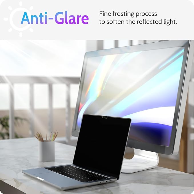 Peslv Magnetic Privacy Screen for Macbook Air 13.6/13 Inch (2022-2025, M2, M3, M4), Removable Matte Anti Glare Blue Light Protector Private Security Filter for 13.6inch Mac Laptop Computer