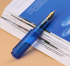 czxwyst Majohn Wancai 2.0 Mini Pocket-Size Eyedropper Fountain Pen (EF Nib 0.38mm, Starry Blue)