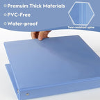 CIXILDTS 6-Pack 1-Inch Binder, Standard 3 Ring Binder Fit US Letter Size Paper, Presentation Round Ring Binders,Blue