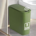 TIPGO 5 Gallon Motion Senor Bathroom Trash Can with Lid, Automatic Garbage Can Touchless, Smart Plastic Waste Basket for Narrow Spaces, Bathroom, Office, Bedroom, Living Room (Green)