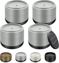 Furniture Risers Bed Risers Heavy Duty 1 inch, 2 inch, 3 inch, 4 inch Round Adjustable Bed Lifts Riser for Desk Legs Table Couch Sofa Chair Refrigerator Washing Machine (1+1 Inch, Gray, 4 Pack )