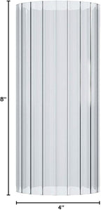 Sunwo Glass Shade Straight Cylinder Glass Lamp Shade Replacement with Multiple Effects (Stripe Straight Cylinder)