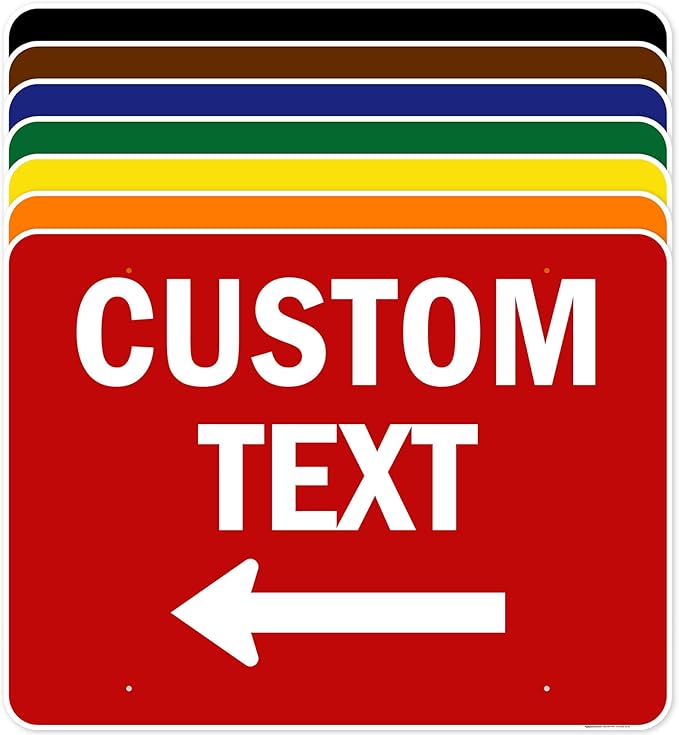 Custom Arrow,Custom Directional Sign, Left Arrow,36x48 Inches, Rust Free DiBound, Fade Resistant, Made in USA by My Sign Center