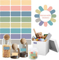 STARLIBOO Removable Freezer Labels, 1x2 Inch Color Coding Removable Label for Food Containers, 360 Freezer Stickers Tape to Write on/Waterproof (8 Colors Morandi)