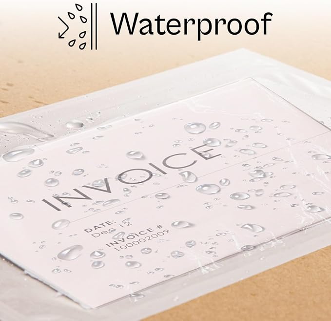 4.5" x 5.5" Clear Packing List Back Side Loading Plain Face Envelopes Pouches (1000 Pcs) Self-Adhesive Packing List Envelopes Pouch for Packing Slips Invoice Label
