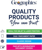 Geographics Recycled Blank Parchment Certificate Paper, 8.5 x 11, Optima Green with Gold Foil, Pack of 100 - Certificate Paper for Printing - Ideal for Printers