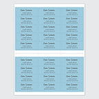 Dotty about Paper Personalized Sky Blue Colorblock - Return Address Labels x 100