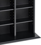 Prepac 2 Column Tall Cabinet Media, Double Multimedia Storage Tower, Black