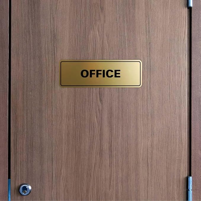 Signs ByLITA Standard Office Sign - Professional Business Signage - Easy to Install (Light Grey/Burgundy) - Medium 2 Pack