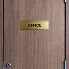 Signs ByLITA Standard Office Sign - Professional Business Signage - Easy to Install (Red/Yellow) - Small 1 Pack