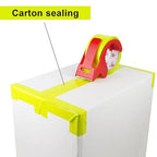 BOMEI PACK Heavy Duty Colored Packing Tape with Dispenser 1.88 Inch x 60 Yards (Yellow) 6 Rolls, 2.4 mil Industrial Grade Packaging Tape for Shipping, Moving, Mailing & Storage