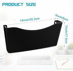 Colarr 12 Pcs Expandable Pocket Wall File Set Plastic Wall Mountable Space Saving Files Office Wall Organizer Wall Mount File Holder Wall Hanging File Organizer for Mail Letter Magazine (Black)