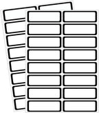 STARLIBOO Removable Freezer Labels Stickers, Blank Freezer Labels for Food Containers, 1x3 Inch Waterproof Label (Black Border,240 Labels)