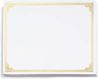 PaperDirect Gold on White Classic Specialty Certificates, 8½ x11, Foil Accents, 50 Count, Certificates And Awards Paper, For School, Work, Diplomas & Award Certificates
