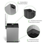 SIMPLYKLEEN Trash Can with Lid - 45 Liter/12 Gallon Slim Stainless Steel Trash Can Odor Protection Kitchen Garbage Cans with Soft-Close Foot Pedal Anti-Fingerprint for Bathroom Home Office Rectangle