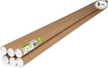 Paclord 2" x 72" Reinforced Kraft Paper Mailing Tube, Pack of 6 Tubes with 12 Caps – Secure USPS Approved Poster Tube – Cardboard Tube for Shipping and Storing Posters, Prints, Artwork, or Documents