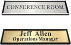 SINKAA Personalized Name Plate for Door or Wall, 2 x 8 inch Custom Office Aluminum Door Name Plates with Two Lines Custom Text, Office Gifts for Coworkers Boss Teacher, Employee Appreciation Gifts