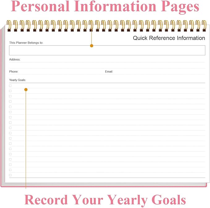 Weekly Productivity Planner - 8.5" x 11" Dashboard Desk Notepad Has 6 Focus Areas to List Tasks for Goals, Projects, Clients, Academic or Meal-Organize Your Daily Work Efficiently, 54 Weeks, Pink