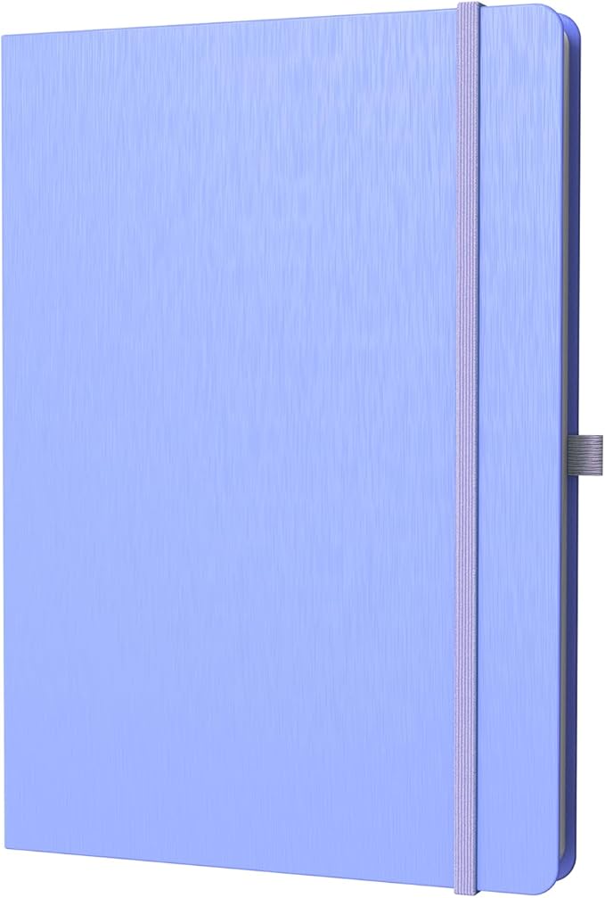 ONAVIA A4 Lined Journal Notebook, 8mm Ruled Notepad, Journaling for Writing, Work, School, Travel and Note Taking, Hardcover 160 Pages (80 Sheets) 8.27 x 11.6 inches (Cornflower Blue)