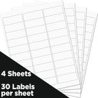 JAM PAPER Return Address Labels - Standard Mailing - 1 x 2 5/8 - White - 120 Shipping Labels/Pack